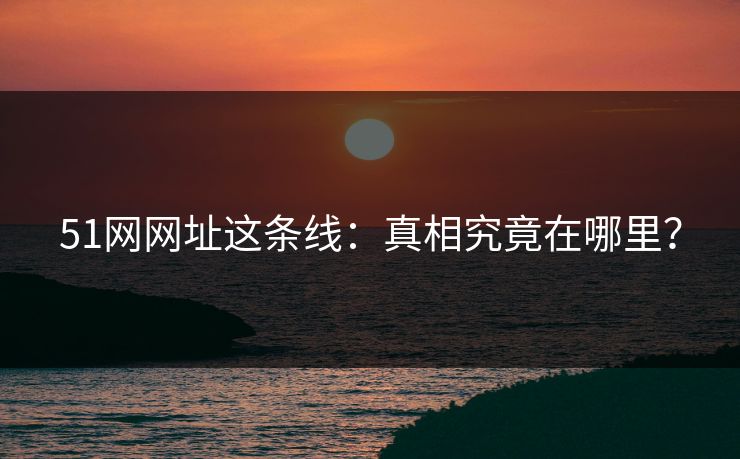 51网网址这条线：真相究竟在哪里？